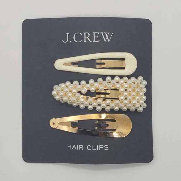 J. Crew Set of 3 Hair Clips Embellished - Picture 3 of 4